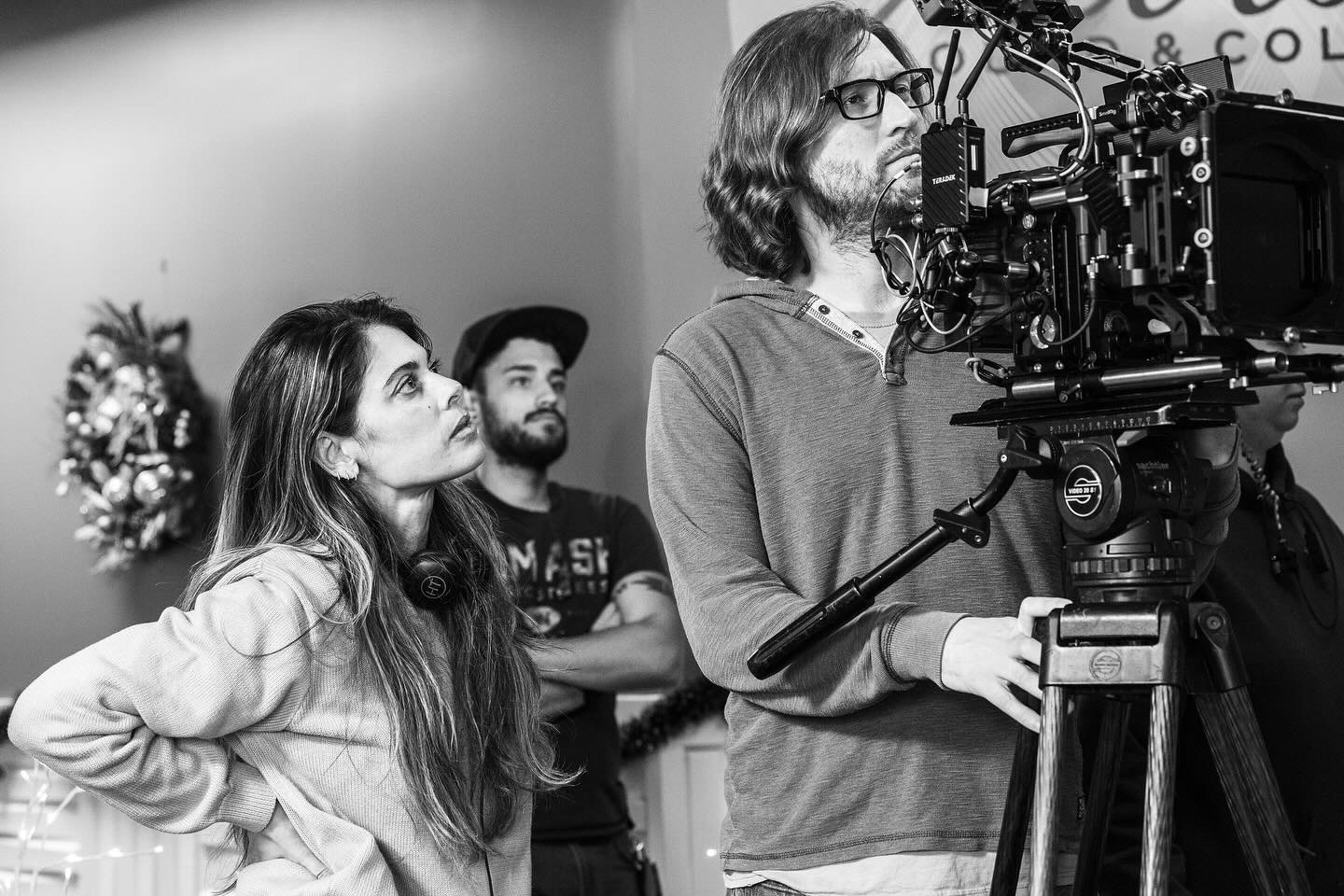 Josh Maas behind the camera on set